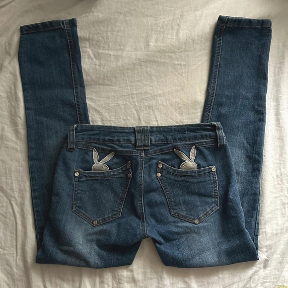 PLAYBOY Denim - 🍒 Y2K PLAYBOY BUNNY RARE AUTHENTIC SKINNY JEANS
